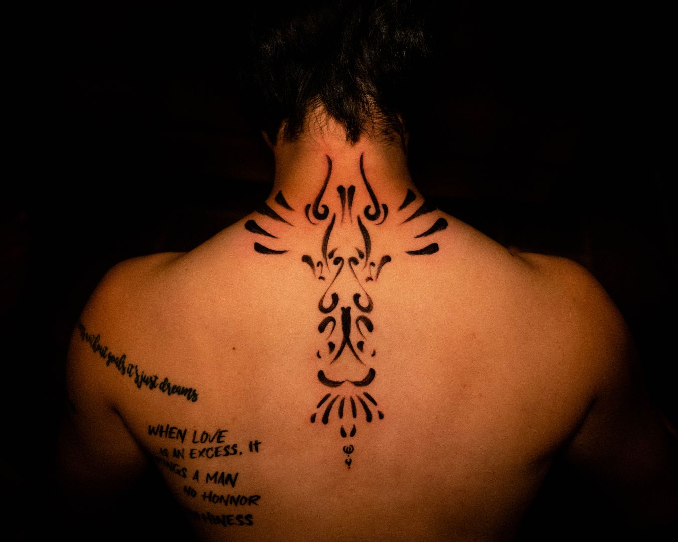 abstract lettering tattoo 02