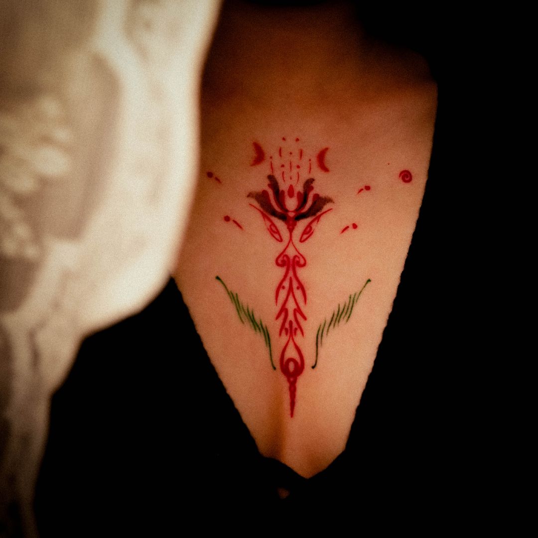 abstract lettering tattoo 03