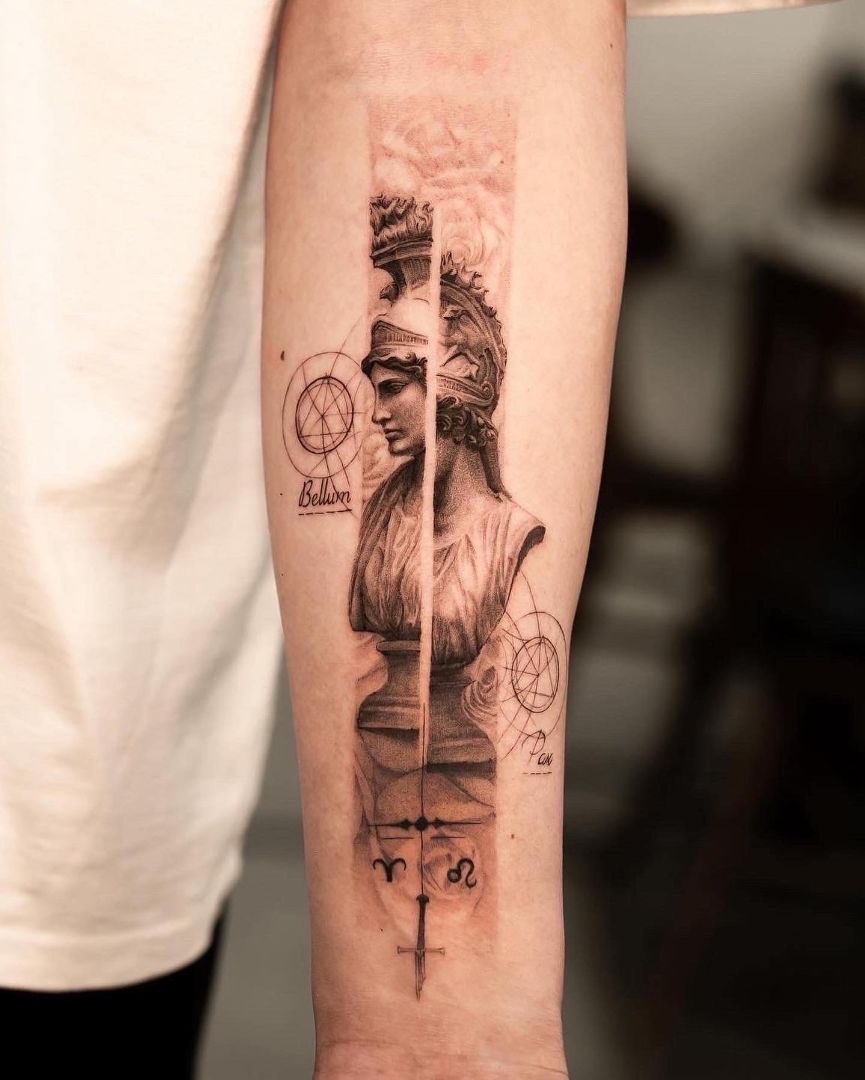 black and gray realism tattoo