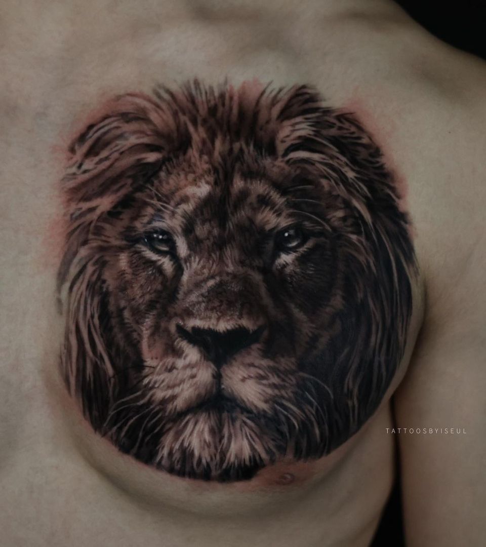 lion tattoo realism