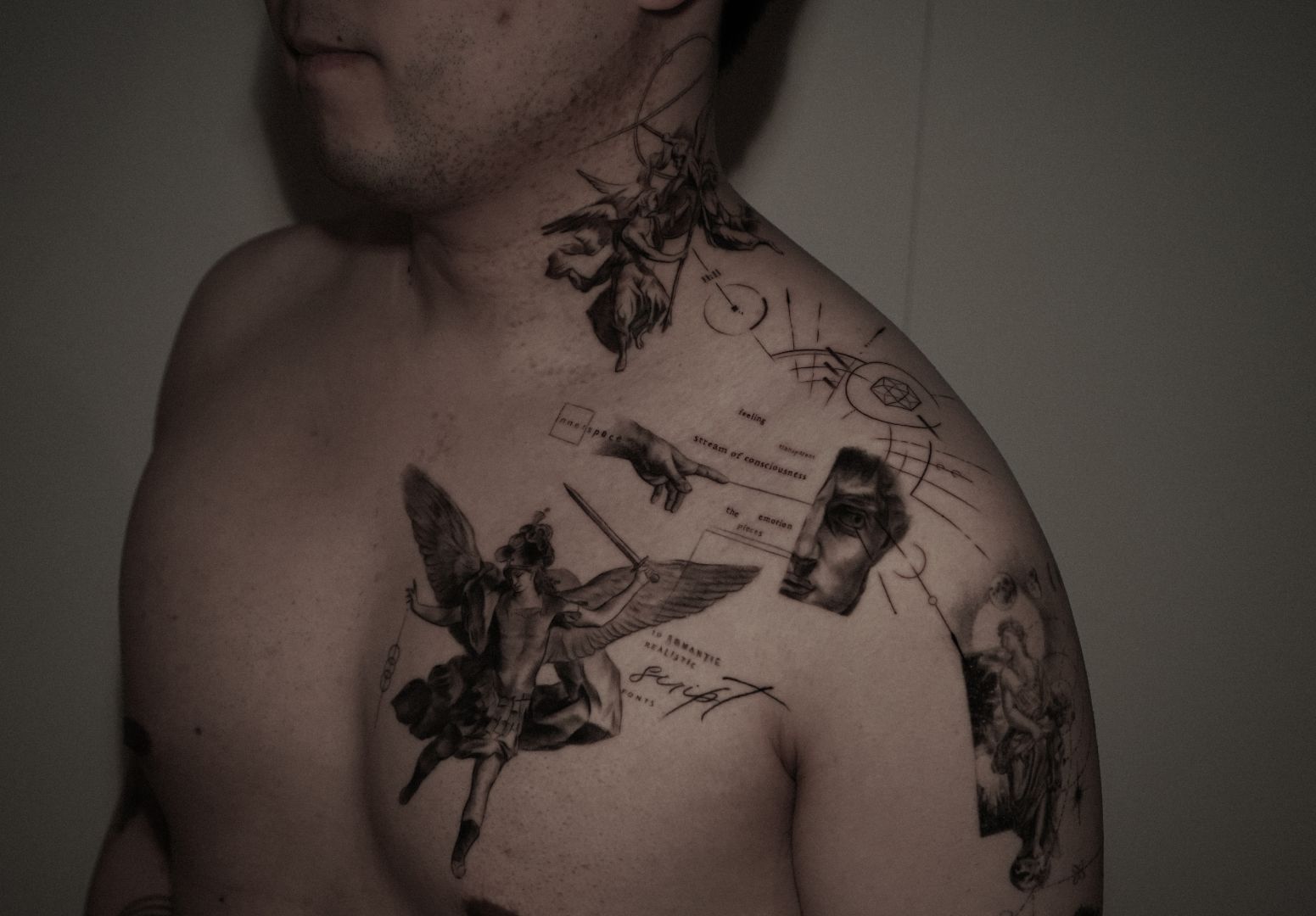 black and gray realism tattoo